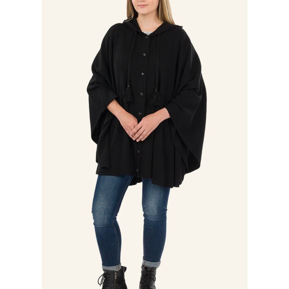Brand New Patricia Nash Women's Size One Size Hooded Cape Jacket Vintage Look